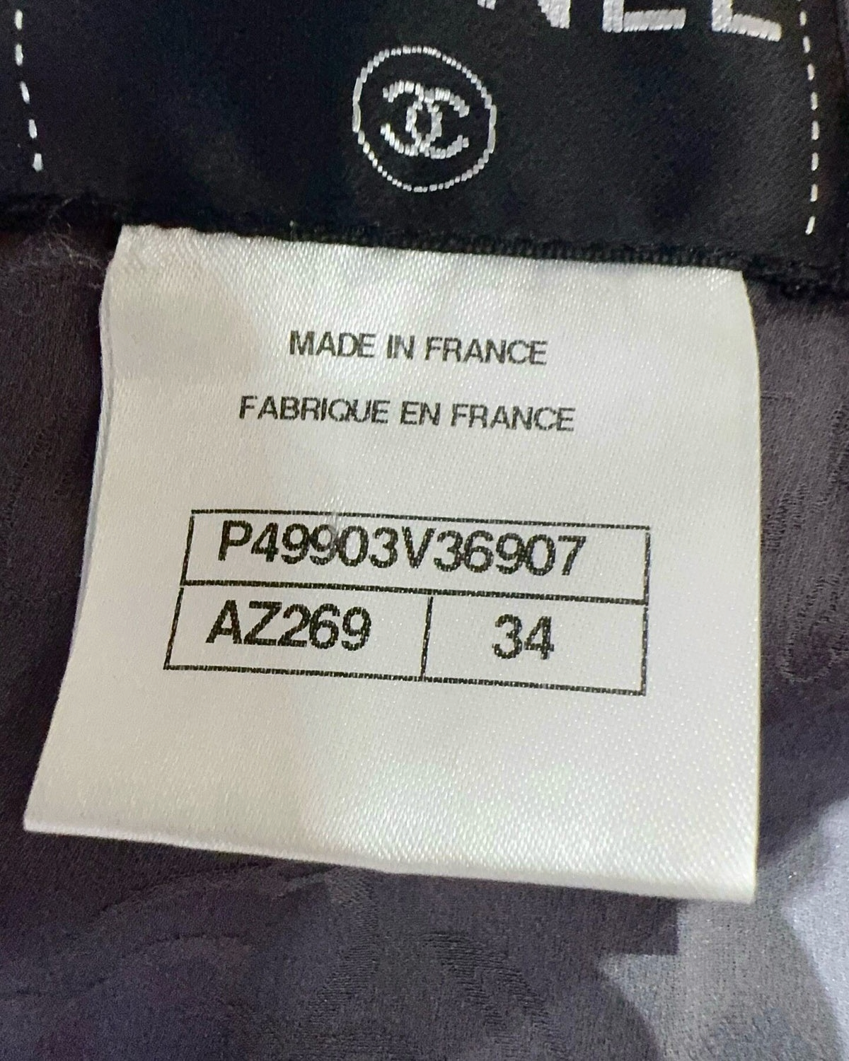 Chanel 14B Tweed Mid-Length Dress Grey FR 34