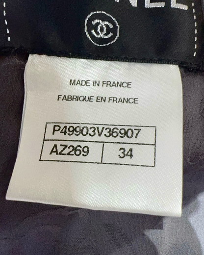 Chanel 14B Tweed Mid-Length Dress Grey FR 34