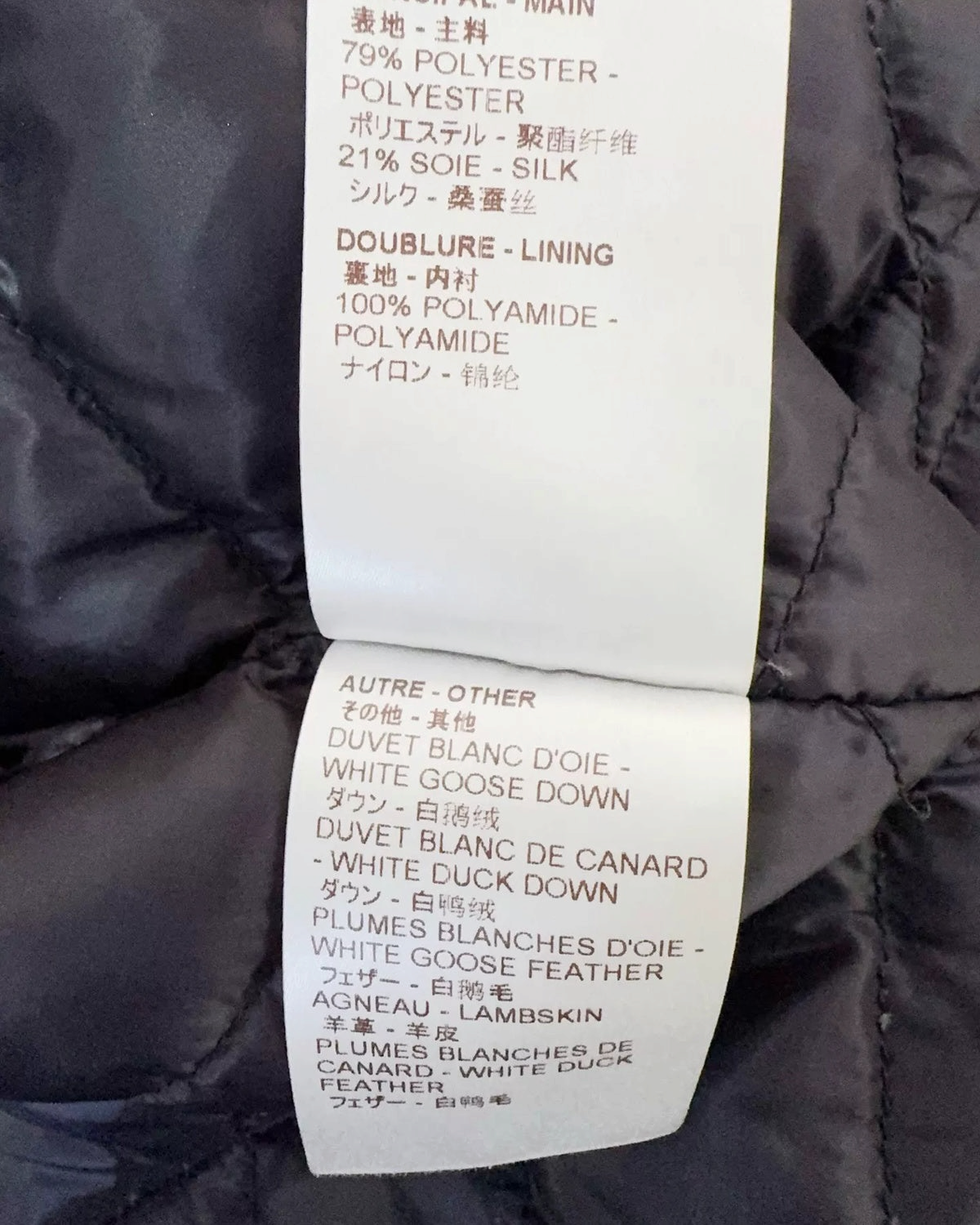 Louis Vuitton Monogram Zip-Up Coat Navy FR 34