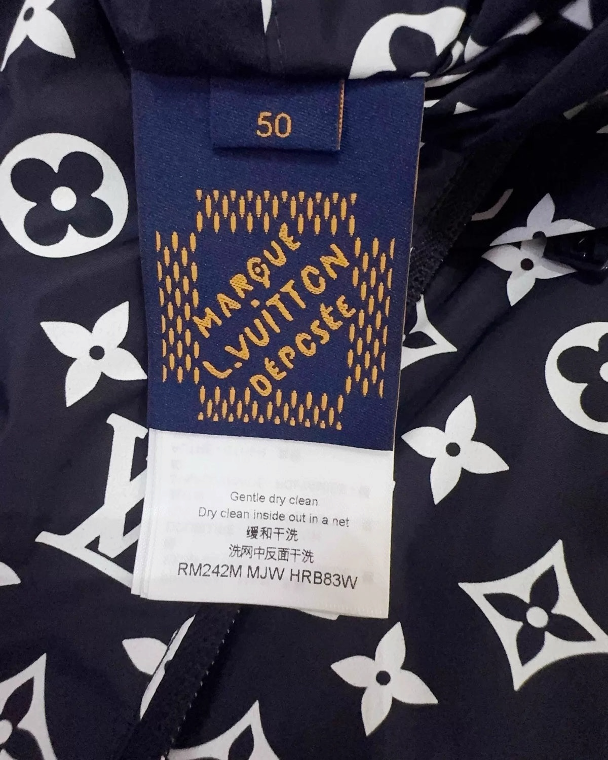 Louis Vuitton Monogram Rope-Logo Jacket Navy, White, Gold One Size