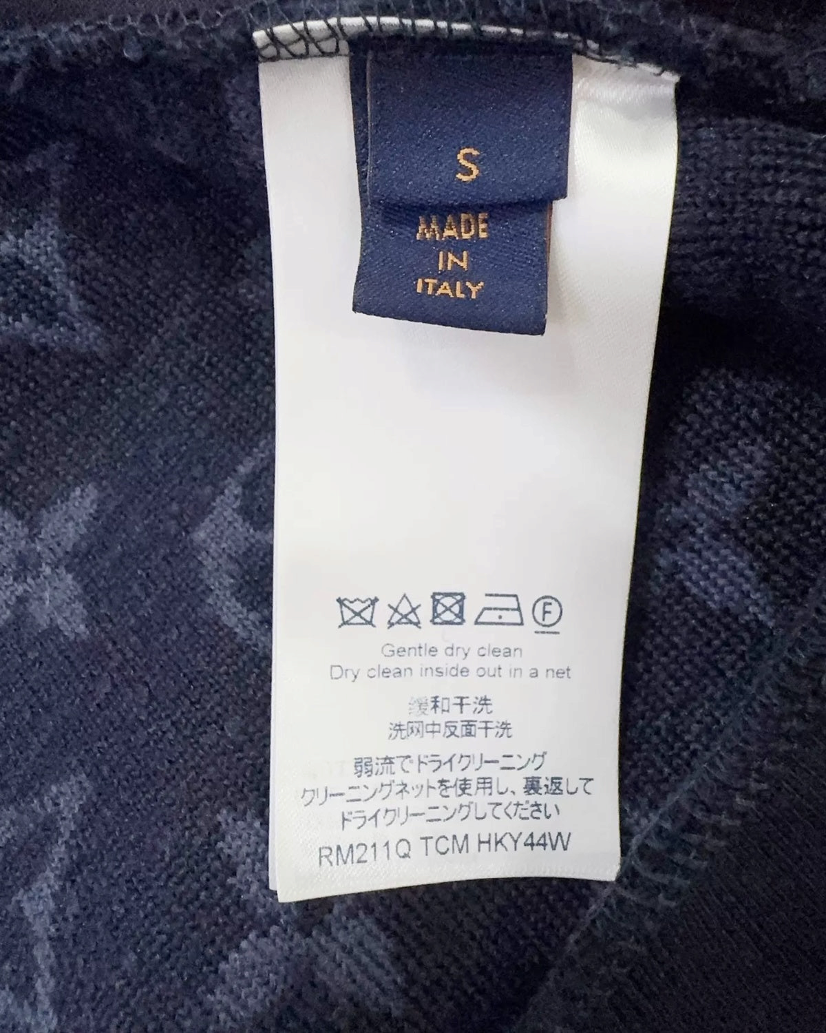 Louis Vuitton Monogram Fleece Jacket Navy, Blue FR 36