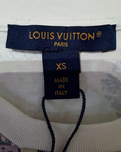 Louis Vuitton Sticker-Print T-Shirt White, Multicolor FR 34