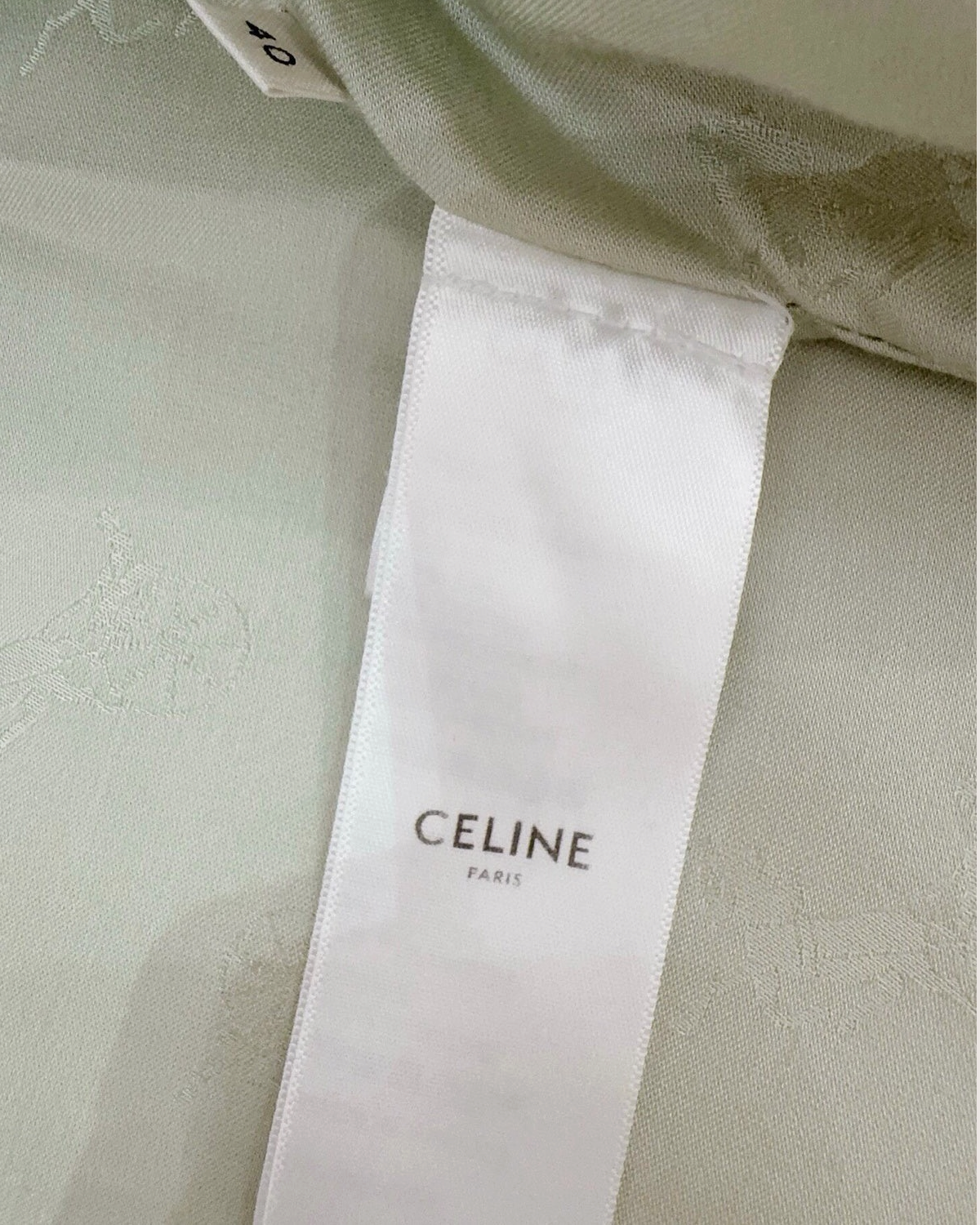 Celine Tweed Jacket Green, Beige/Ecru, Gold FR 40