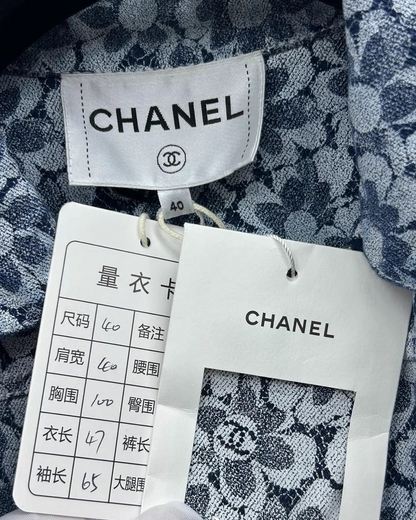 Chanel 24B Denim Logo Jacket - view 6