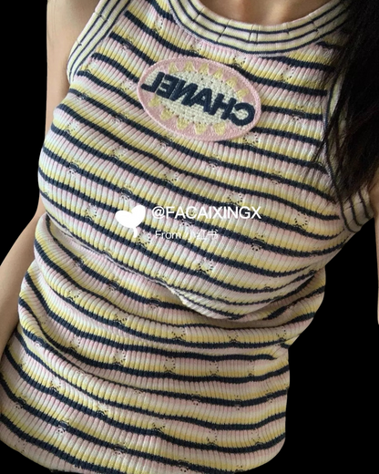 Chanel Knit Striped Vest