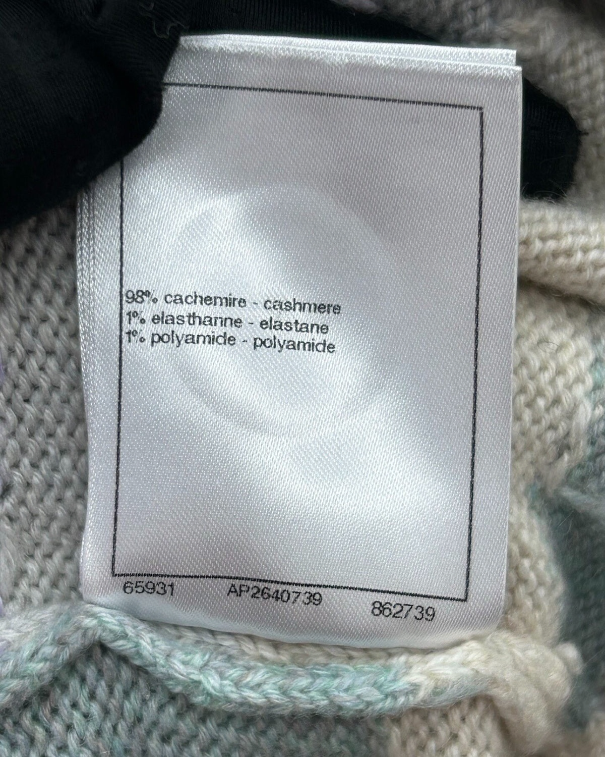 Chanel 24K Cashmere Seagull Cloud Sweater Blue, Beige/Ecru, Multicolor FR 38
