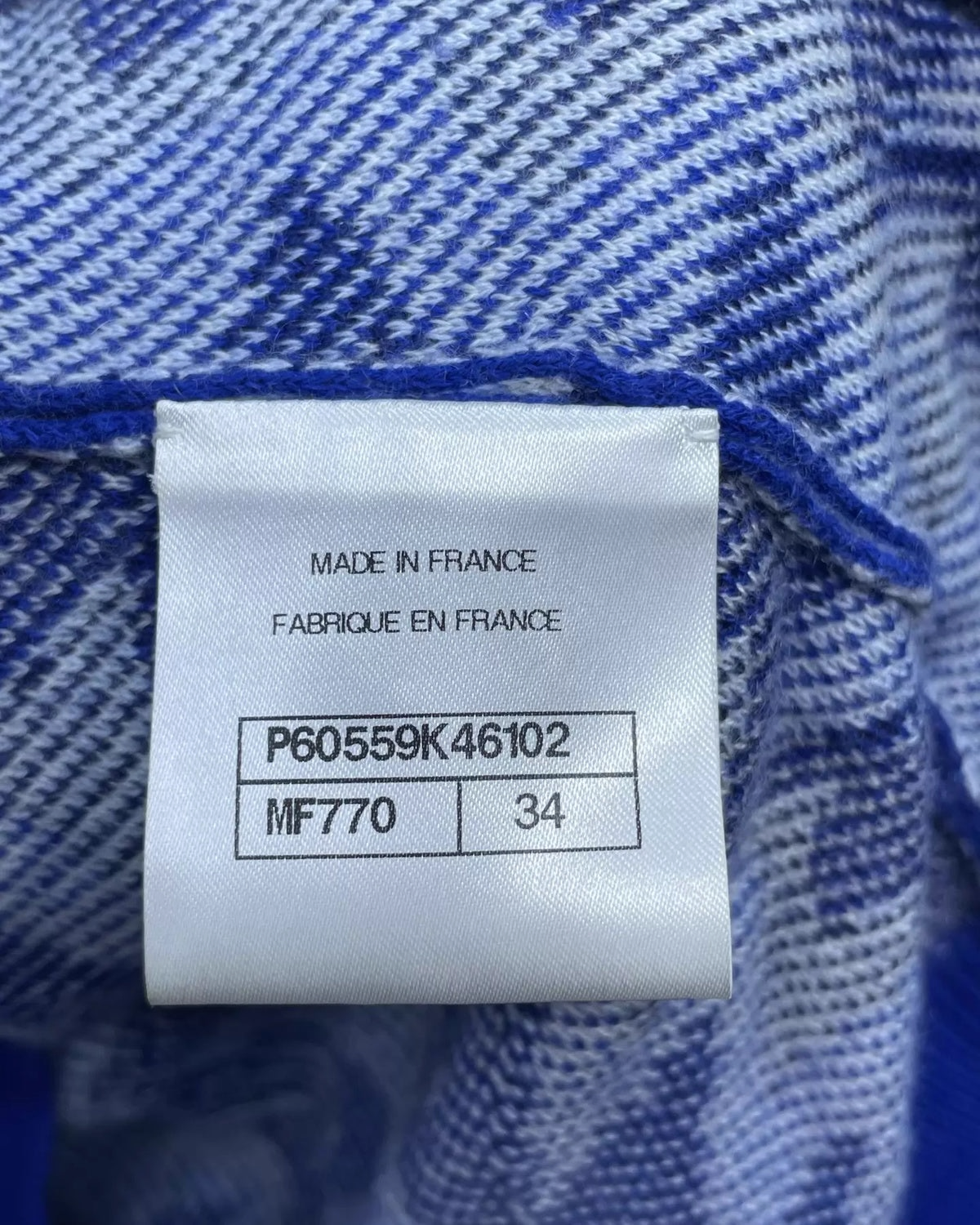 Chanel 19C Hoodie Blue, White FR 34