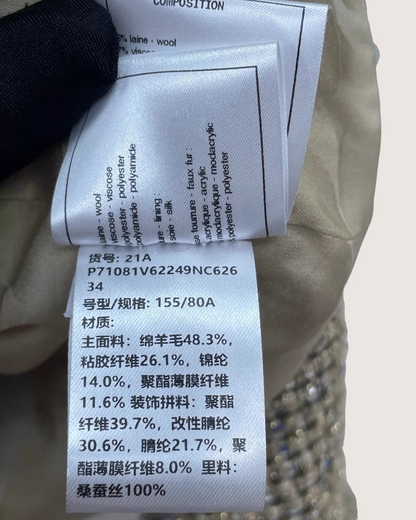 Chanel 21A Faux Fur Tweed Jacket