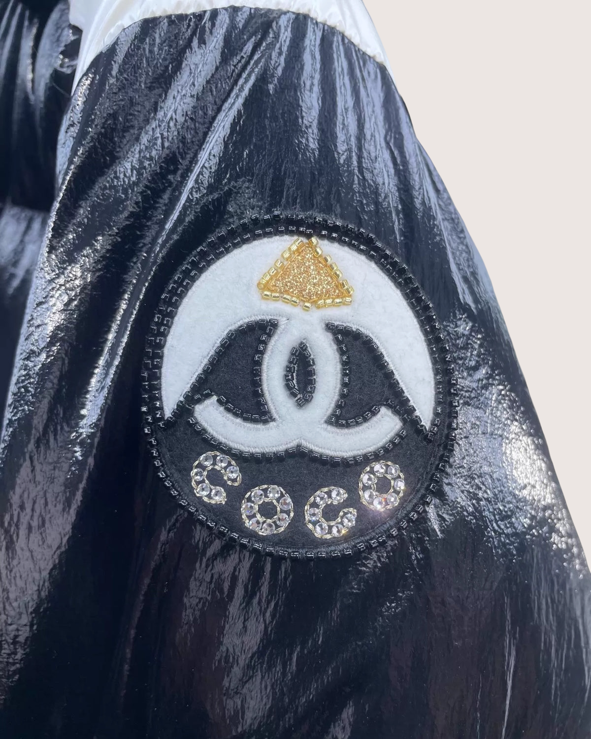 Chanel 25N Coco Neige Puffer Jacket Black, White FR 38
