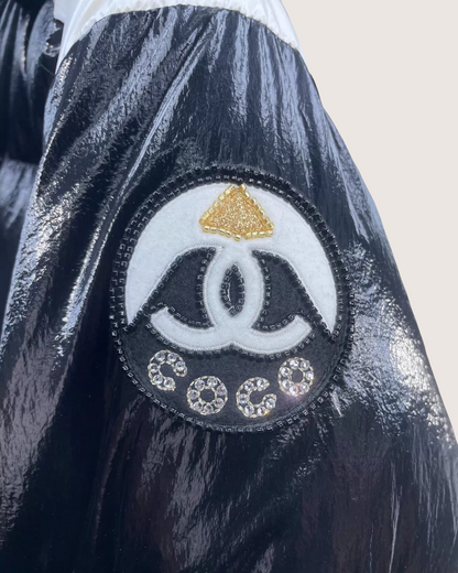 Chanel 25N Coco Neige Puffer Jacket Black, White FR 38