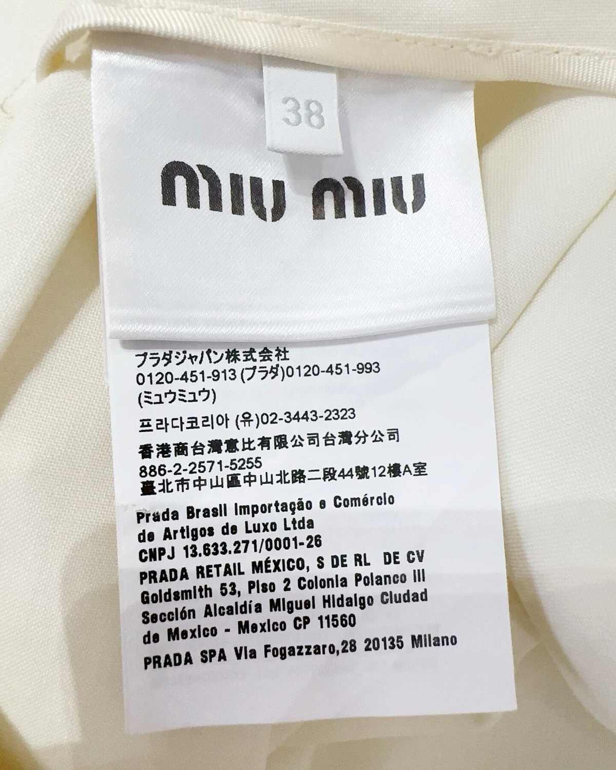Miu Miu Pleated Striped Mini Skirt White, Red, Navy FR 34