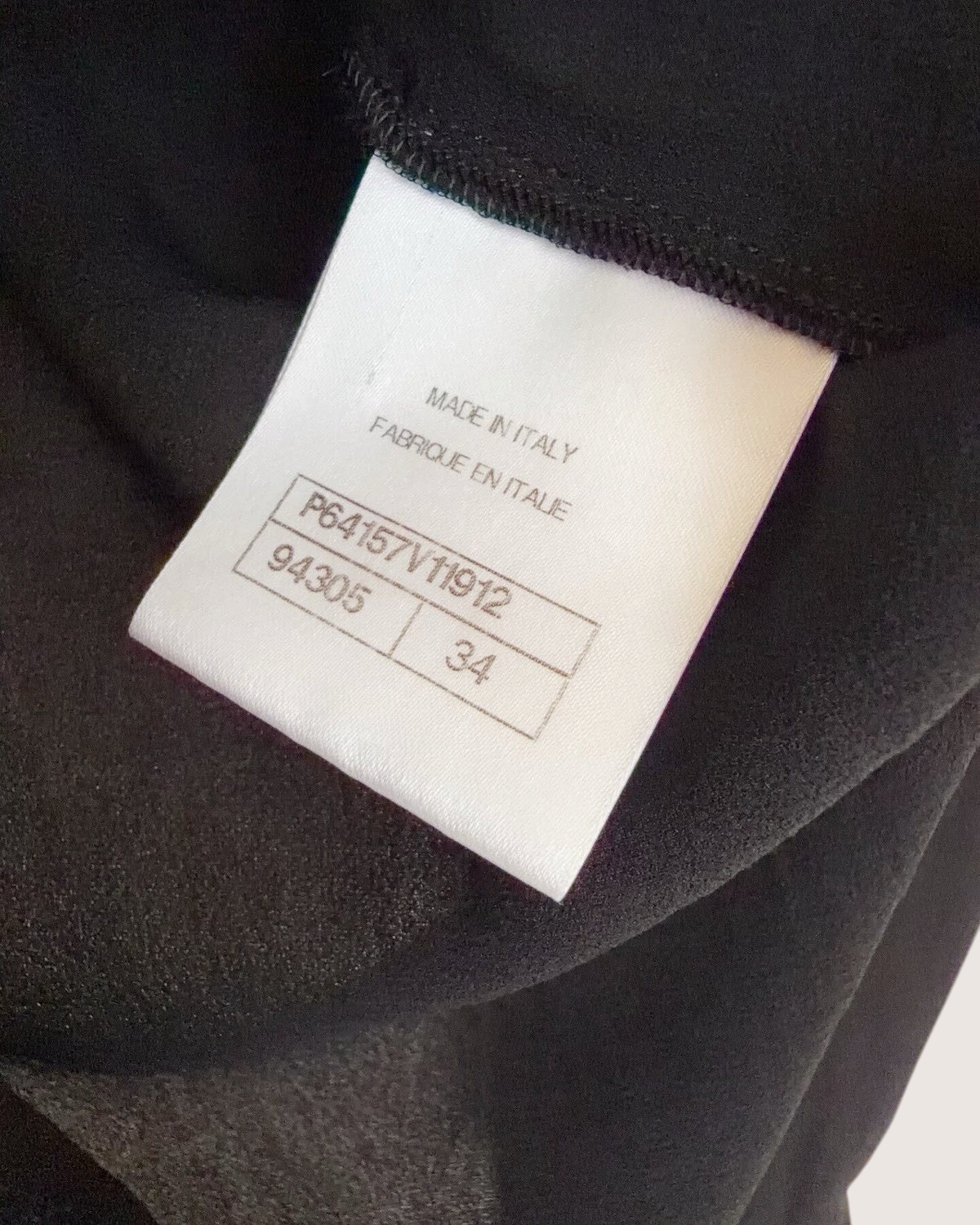 Chanel 24B Ruffle Top Black FR 34