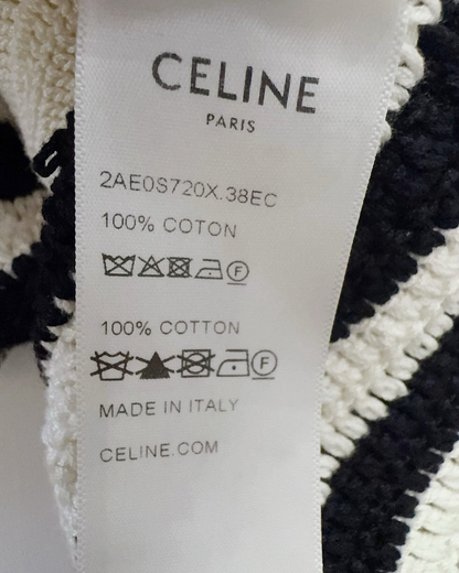 Celine Striped Mini Skirt Navy, White FR 38