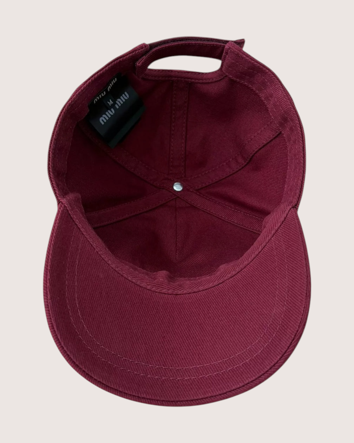 Miu Miu Logo Hat Burgundy FR 38