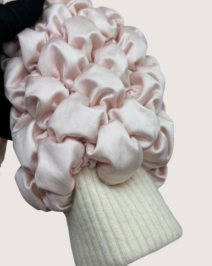 Chanel 22N Coco Neige Hooded Quilted Jacket Pink, Beige/Ecru FR 34