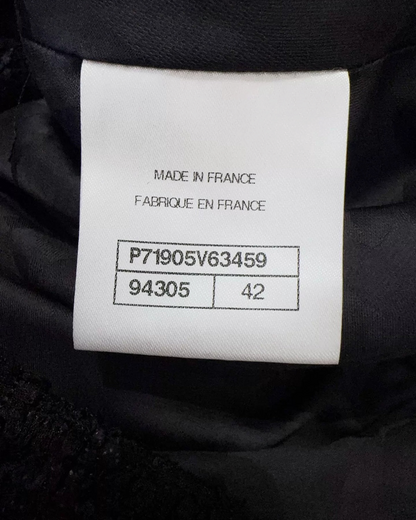 Chanel 22C Tweed Jacket Black, Navy FR 42