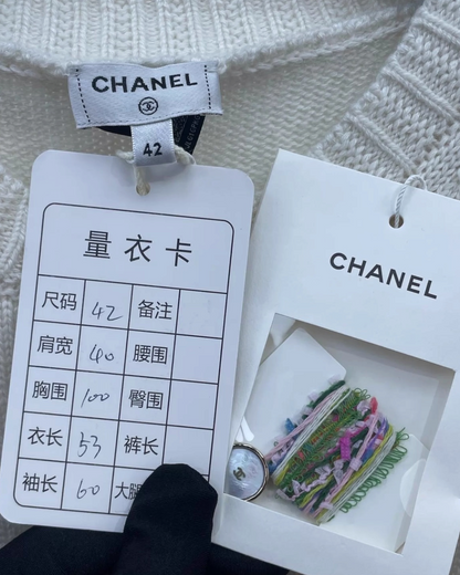 Chanel 26P Floral Cashmere Cardigan