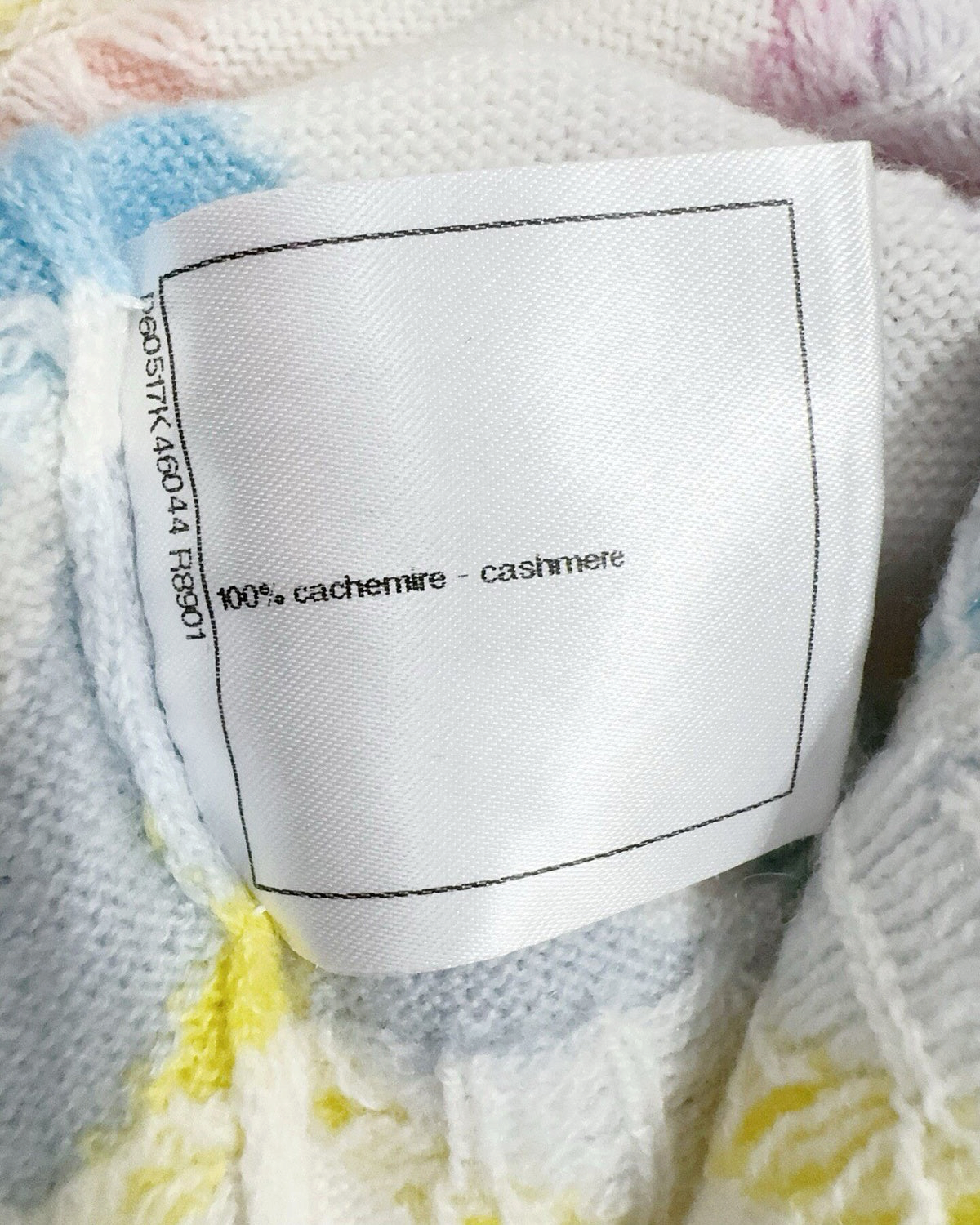 Chanel 19C Cashmere Rainbow Striped Sweater White, Multicolor FR 34