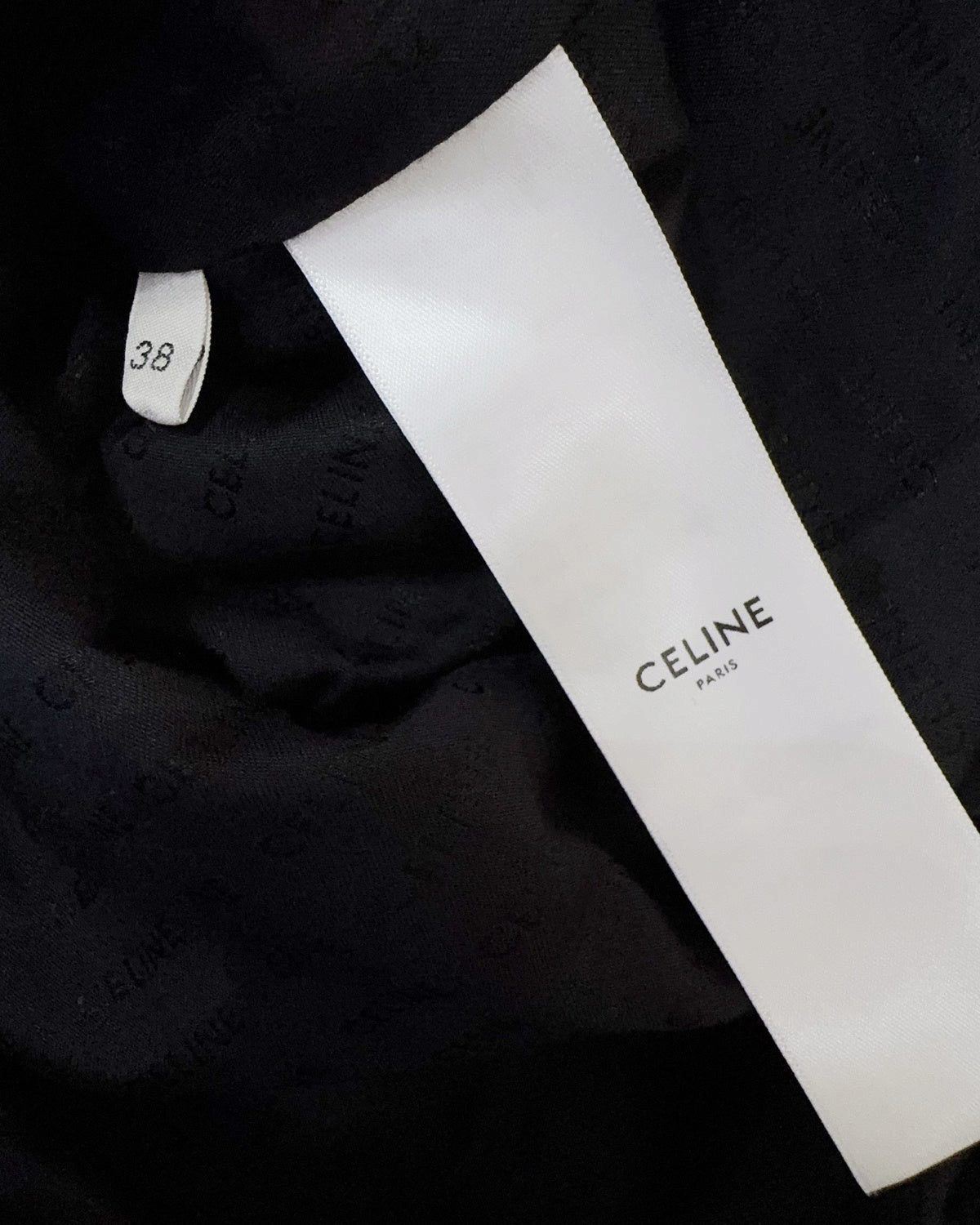 Celine Tweed Jacket Black FR 38