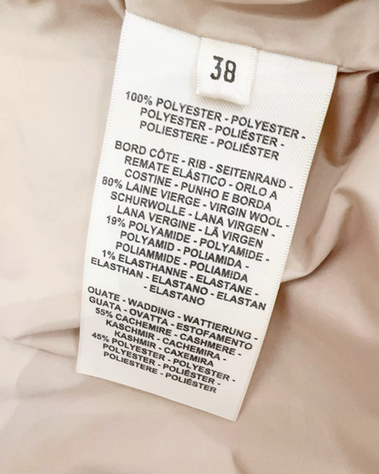 Hermès Quilted Cropped Jacket Beige/Ecru, Orange FR 38
