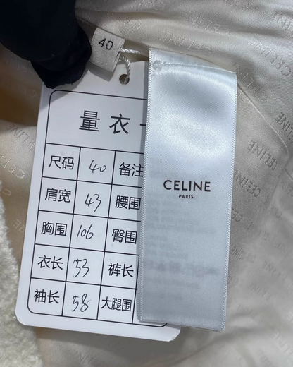 Celine Wool Chasseur Jacket White FR 40