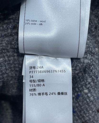 Chanel 24A Tweed Shirt Grey, Multicolor FR 34