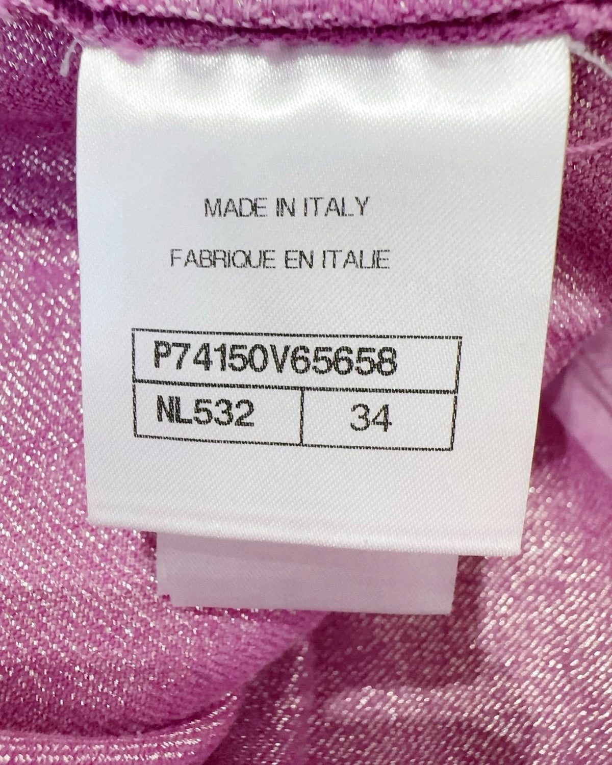 Chanel 23C Denim High-Waisted Jeans Purple, Pink FR 34
