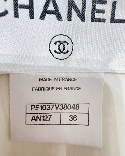Chanel 15P Tweed Jacket White FR 36