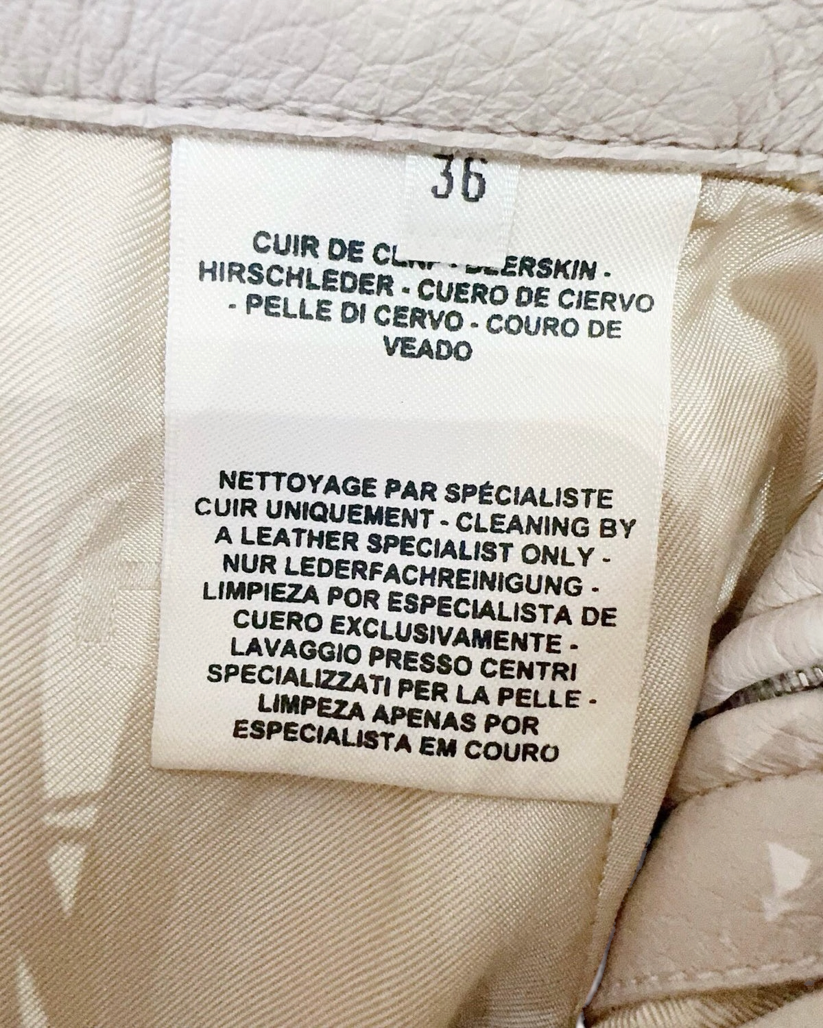 Hermès A-Line Leather Mini Skirt Pink FR 36