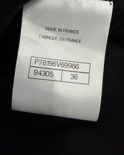 Chanel 24K Tweed Naval-Collar Jacket Black FR 36
