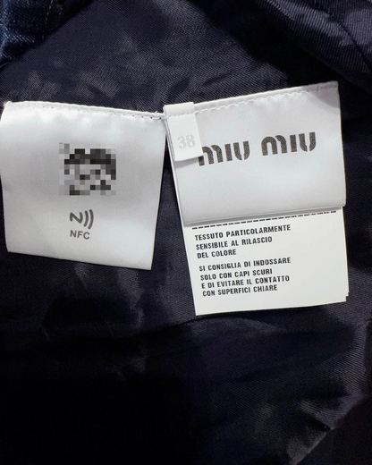 Miu Miu Denim Mid-Length Dress Blue FR 34