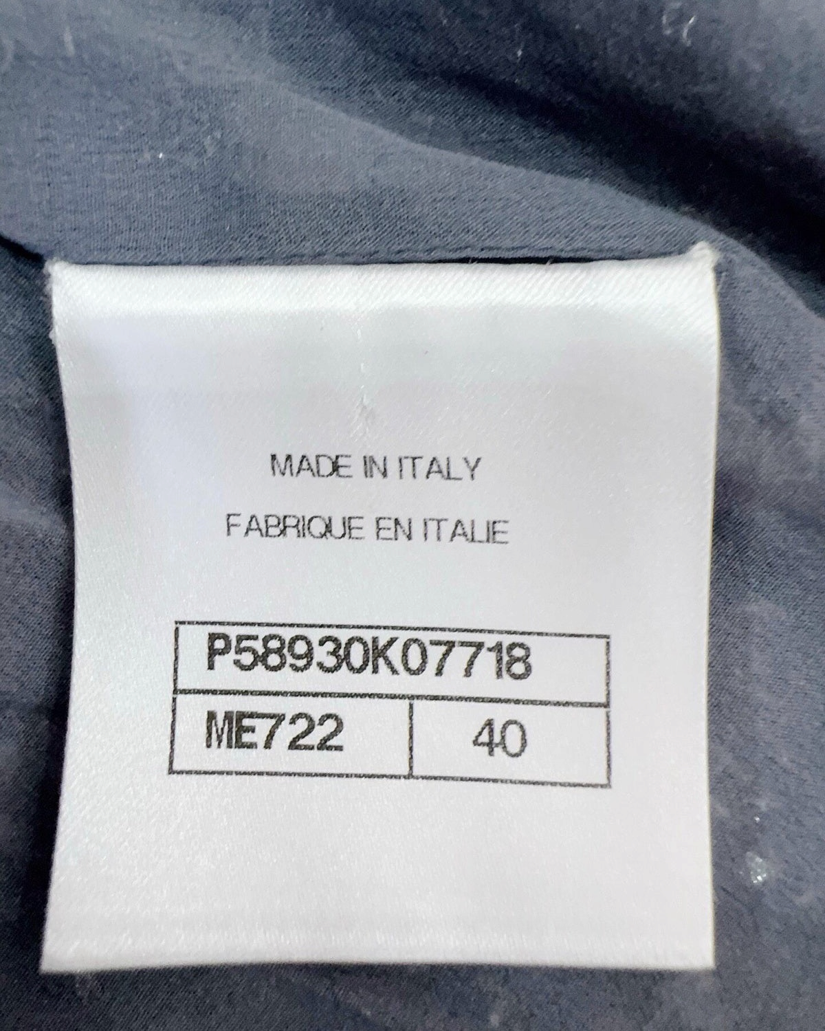 Chanel 18S Asymmetric Fringe Top White, Navy, Silver FR 40