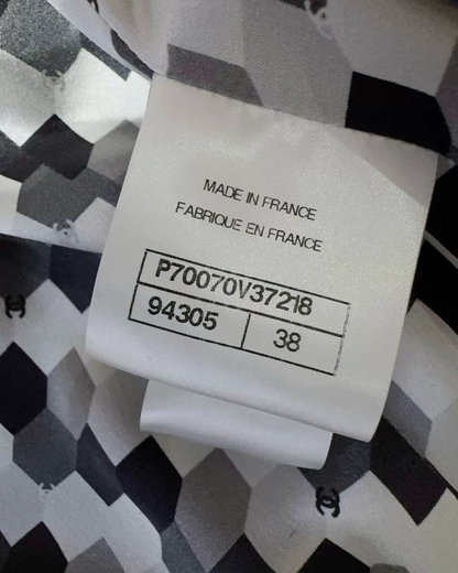 Chanel 21P Tweed Double-Breasted Jacket Black FR 38