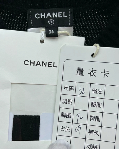 Chanel 24B Cashmere Sweater Black FR 36