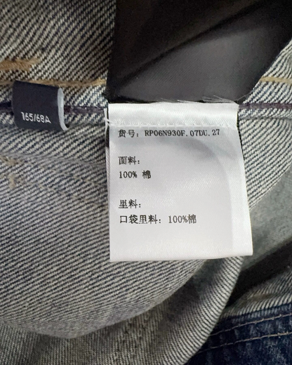 Celine Cargo Denim Shorts Blue