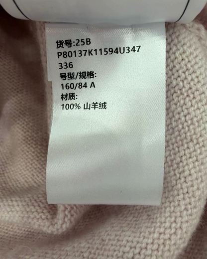 Chanel 25B Cashmere Tie Cardigan Pink FR 36