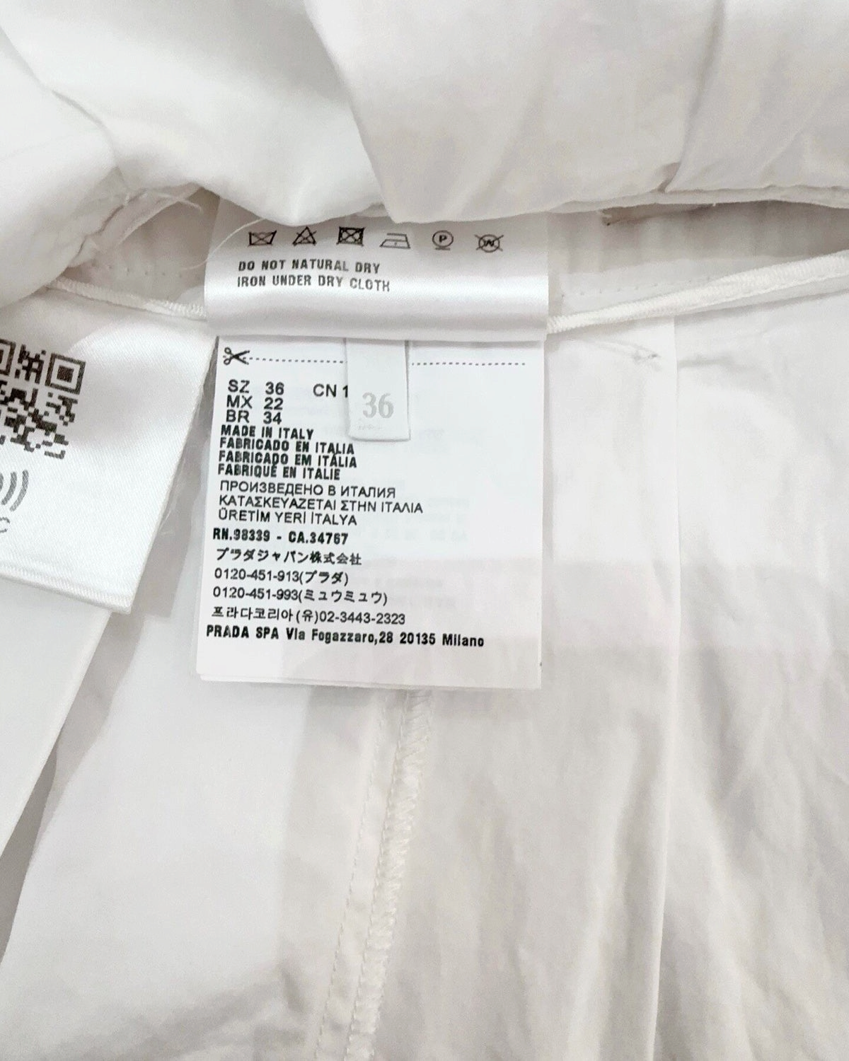 Miu Miu Pleated Logo Mini Skirt White FR 36