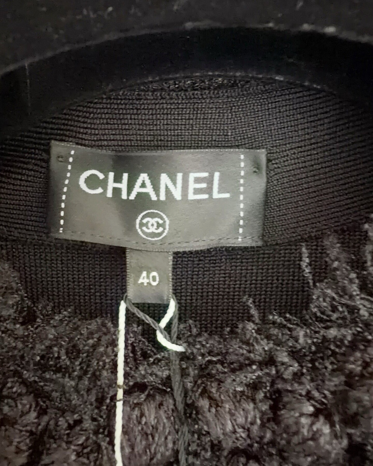 Chanel 26A Fringe-Trim Jacket Black FR 40