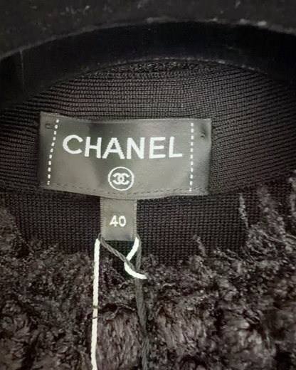Chanel 26A Fringe-Trim Jacket Black FR 40