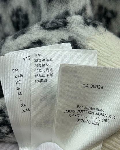 Louis Vuitton Cashmere Monogram Cardigan Grey, Beige/Ecru FR 36
