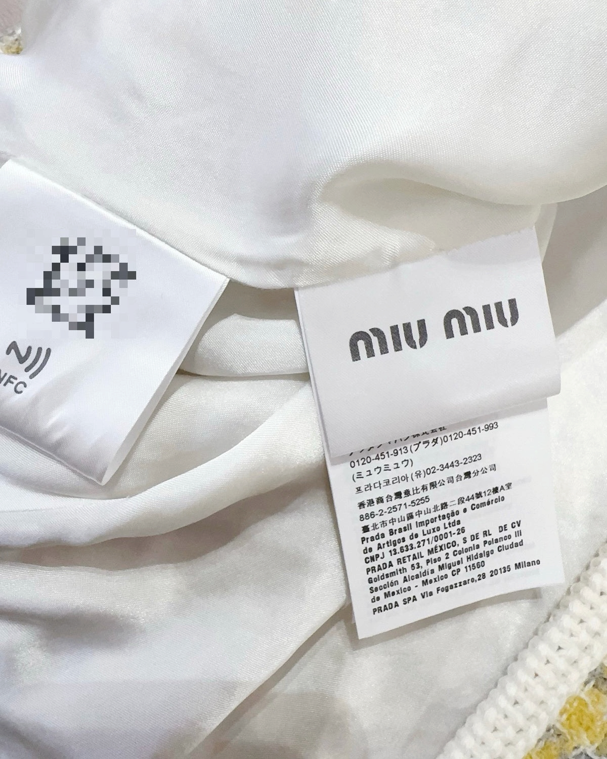 Miu Miu Tweed Cropped Jacket Yellow, Grey, Multicolor FR 36