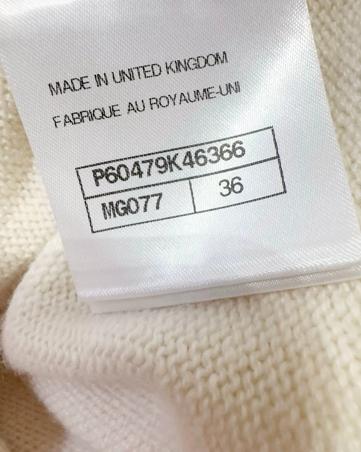 Chanel Long Striped Cardigan White, Pink FR 36