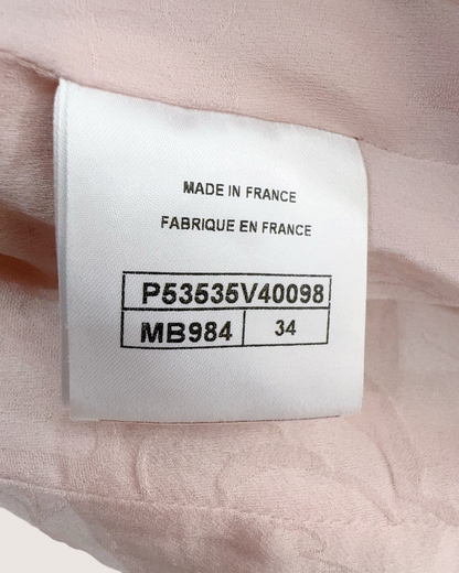 Chanel 16S Tweed Zip-Up Jacket Pink, Beige/Ecru FR 34