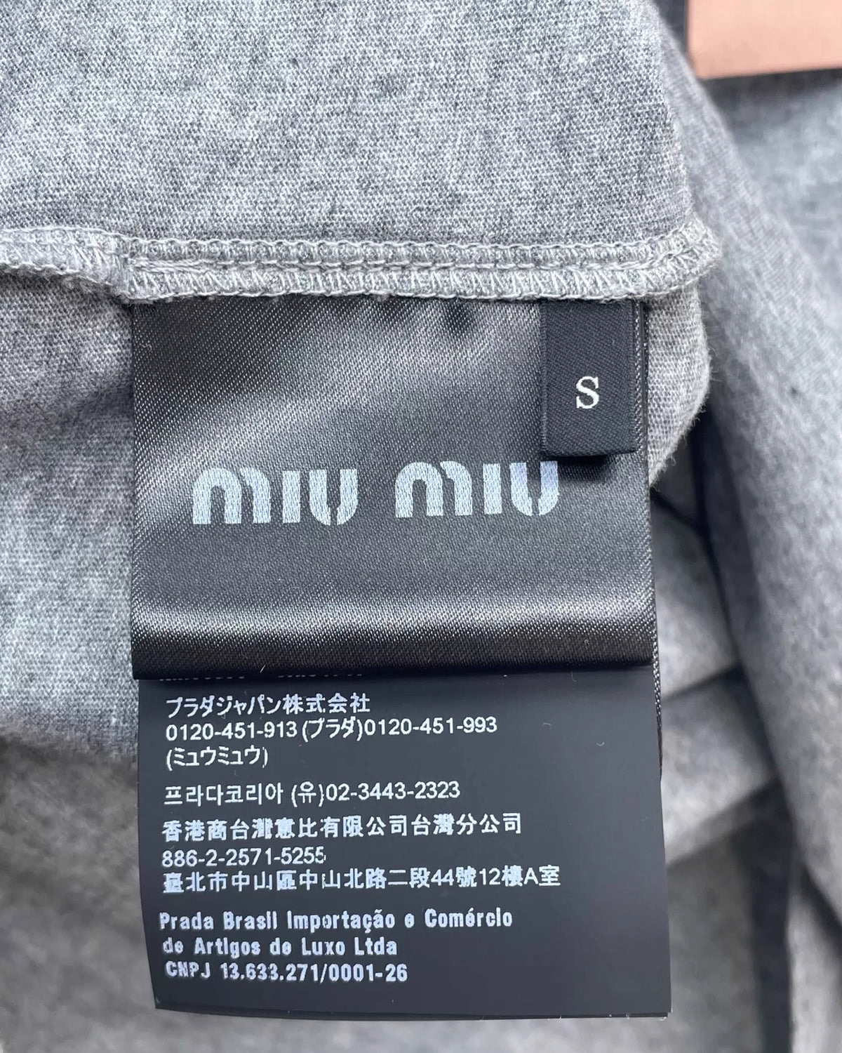 Miu Miu T-Shirt Grey, Navy IT 40