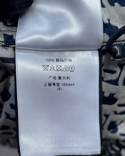 Christian Dior Monogram Zip-Up Hooded Jacket Blue, Beige/Ecru FR 36