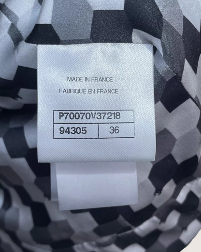 Chanel 21P Tweed Blazer Jacket Black FR 36