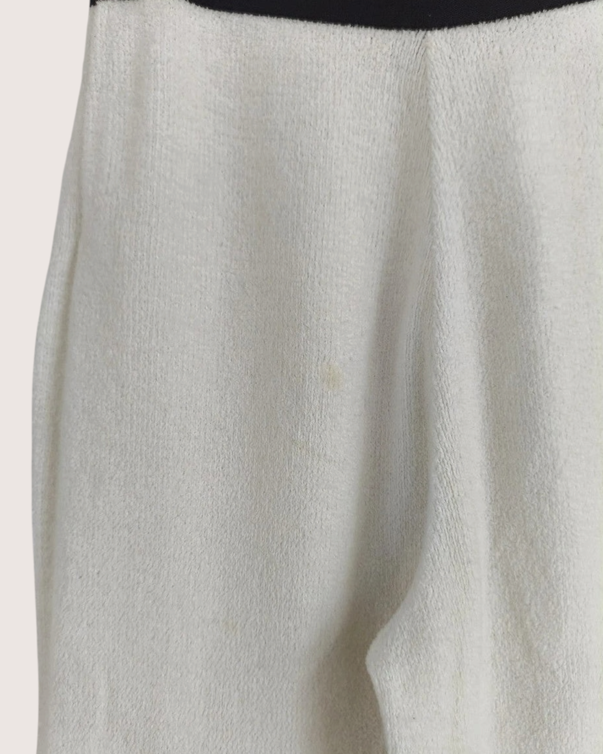 Chanel 19C Contrast-Trim Trousers White, Black FR 36