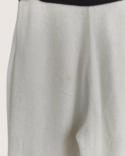 Chanel 19C Contrast-Trim Trousers White, Black FR 36