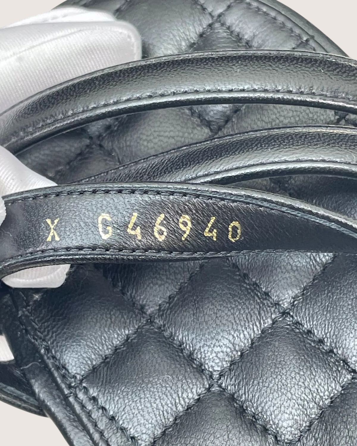 Chanel 26C Scarf Leather Sandals