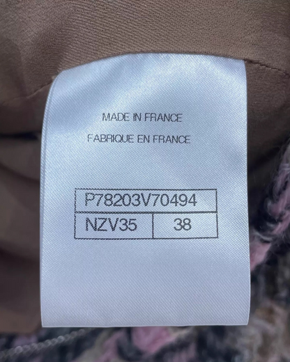 Chanel 24K Tweed Jacket Pink, Grey, Multicolor FR 38
